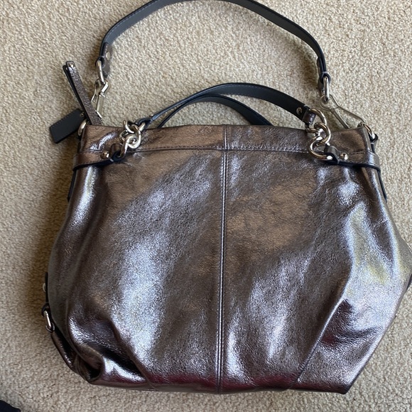 Coach Handbags - Coach gunmetal handbag with two set of handles.  In excellent condition